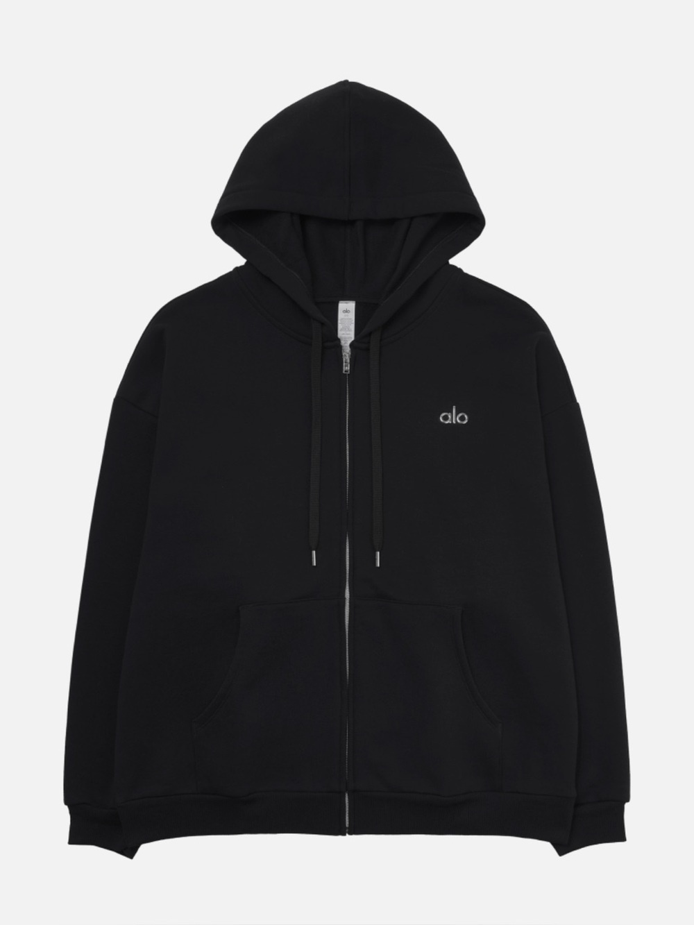Alo Yoga Accolade Full Zip Hoodie Sweatshirt Black U3041RG